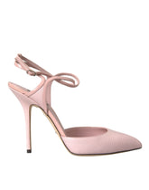 Dolce & Gabbana Pink Leather Ankle Strap Heels Pumps Shoes -   -  Dolce & Gabbana.